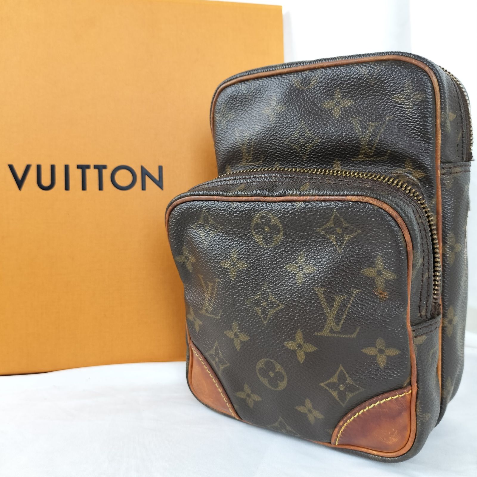 LOUIS VUITTON ルイヴィトン　ショルダーバッグ モノグラム アマゾン  レザー PVC　ブラウン