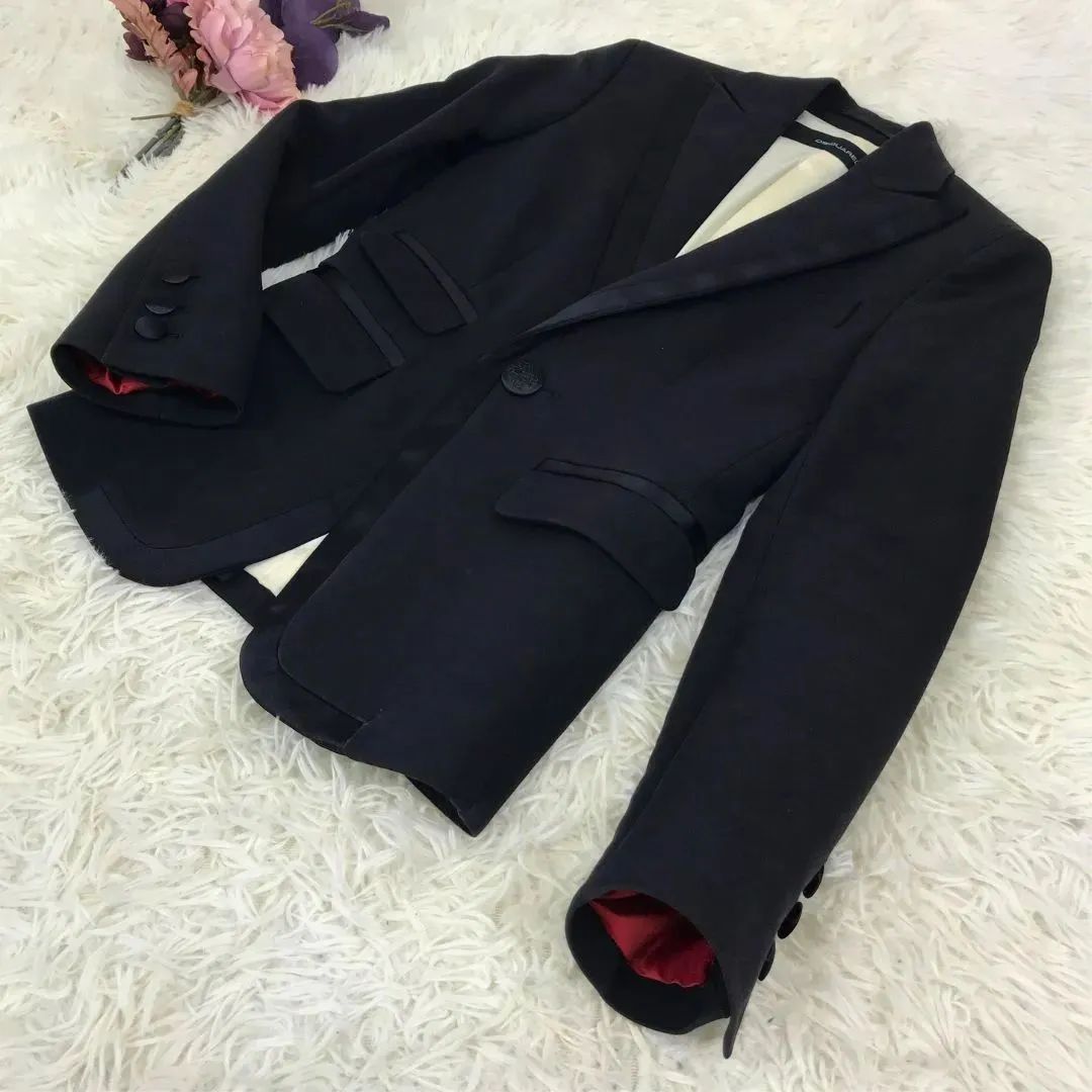 DSQUARED2 テーラードジャケット 52 ブラック DSQUARED2 ディースクエアード テーラードジャケット タキシード