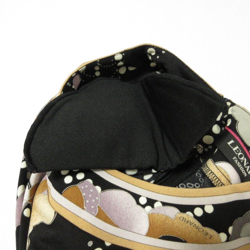 良品 LEONARD レオナール フラワープリント カンカンストレッチ ロング  