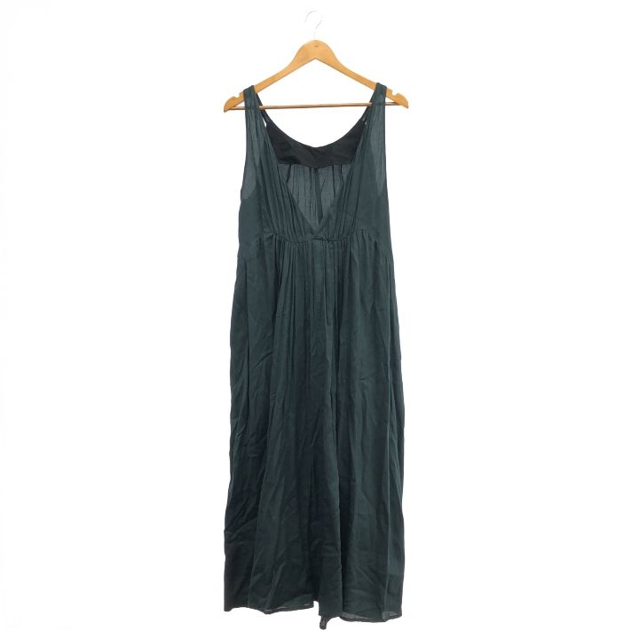 enrica エンリカ DRESS074 2wayコットンサテンノースリーブギャザーワンピース レディース グリーン