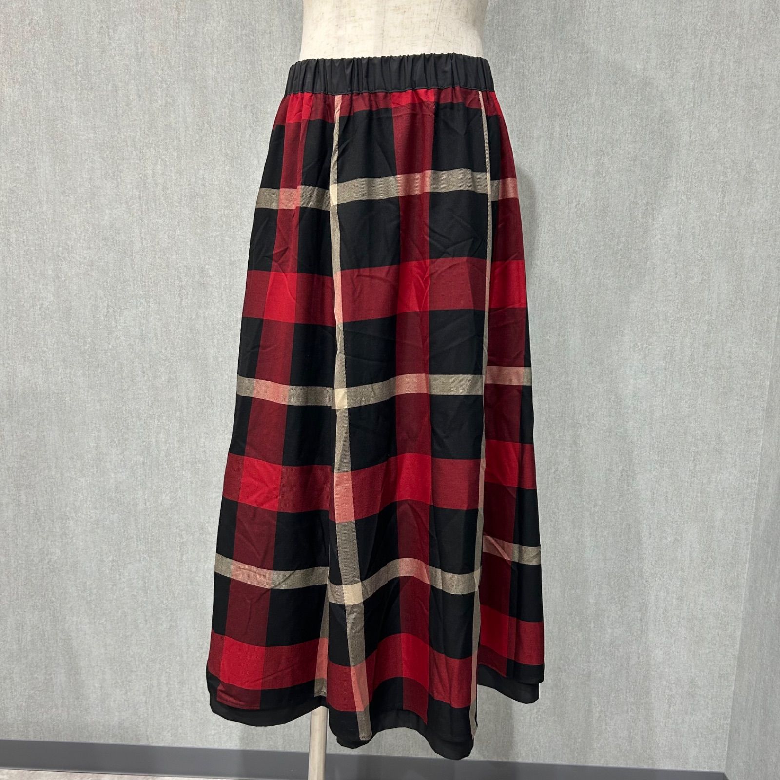 チェック　フレアスカート ブルーレーベル　BLUE label リバーシブル チェック フレアスカート ブルーレーベル BLUE label リバーシブル