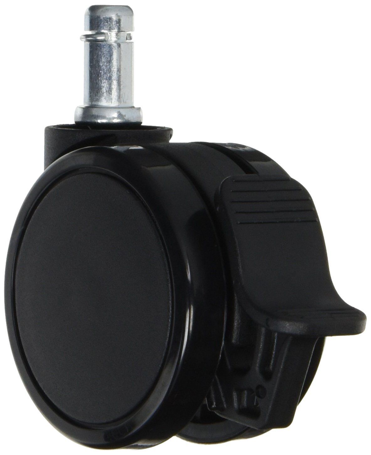 商品 ブラック PU ポリウレタン 製 ストッパー付き双輪キャスター 5個セット ゲーミングチェア用 AKRacing