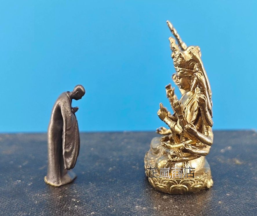 銅 細工 仏教美術 玄奘参詣準提菩薩仏像 禅意茶道 置物 装飾品 工芸品 置物 銅 細工 仏教美術 玄奘参詣準提菩薩仏像 禅意茶道 置物 装飾品 工芸品