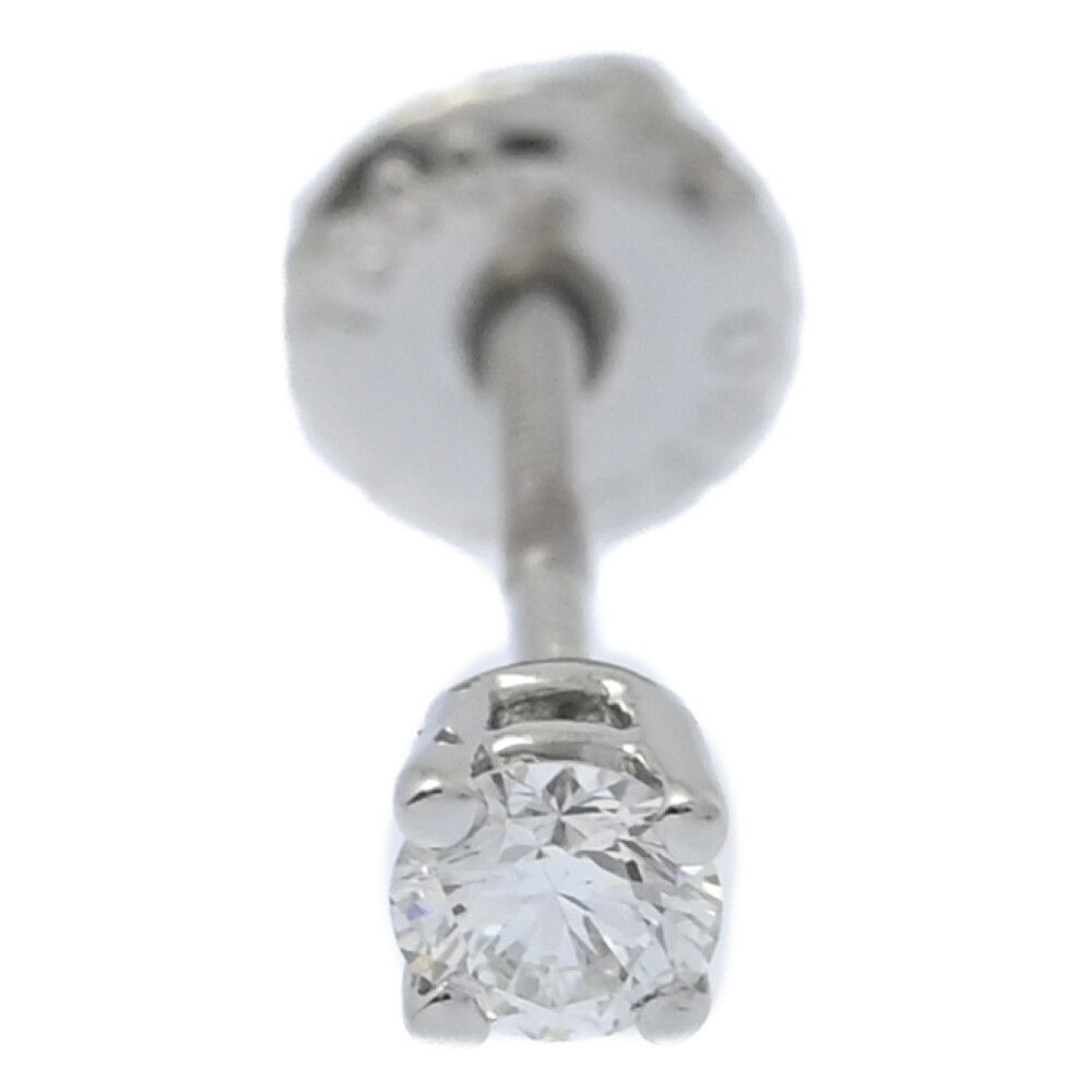 【美品】ティファニー ソリティア ダイヤモンド ピアス 片耳用 5669 0.1ct/TIFFANY＆Co. ティファニー ソリティア・ダイヤモンド
