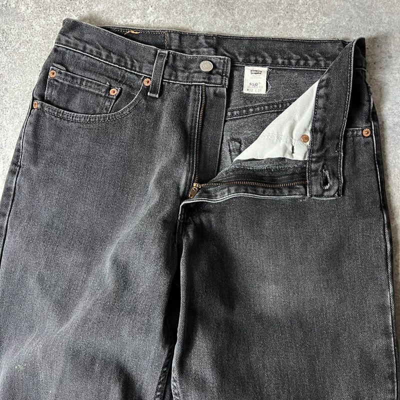 00s USA製 Levis 550 0260 ブラック デニム パンツ 36 32 / 00年代