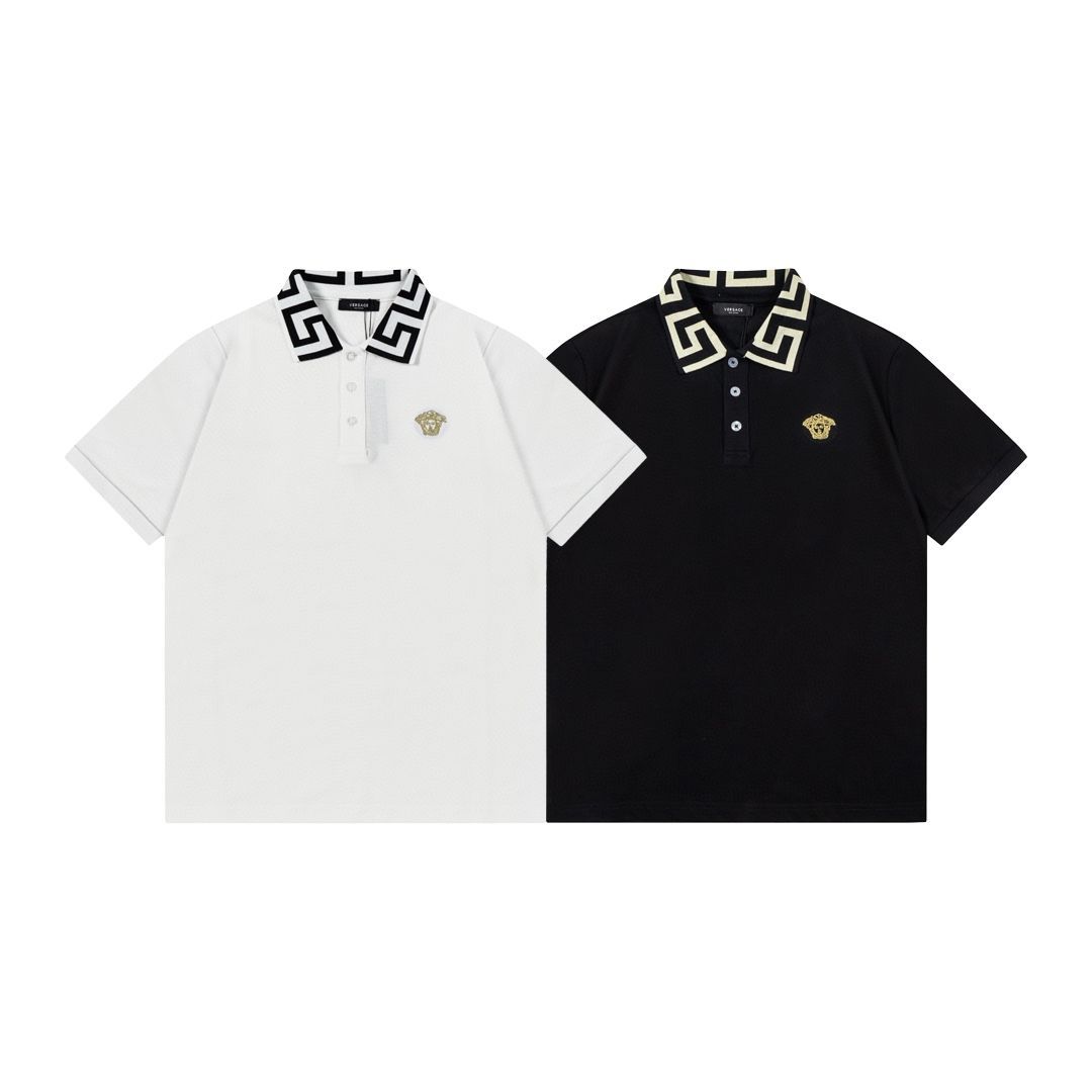 イタリア製 VERSACE ポロシャツ 刺繍 メデューサ 金ボタン old