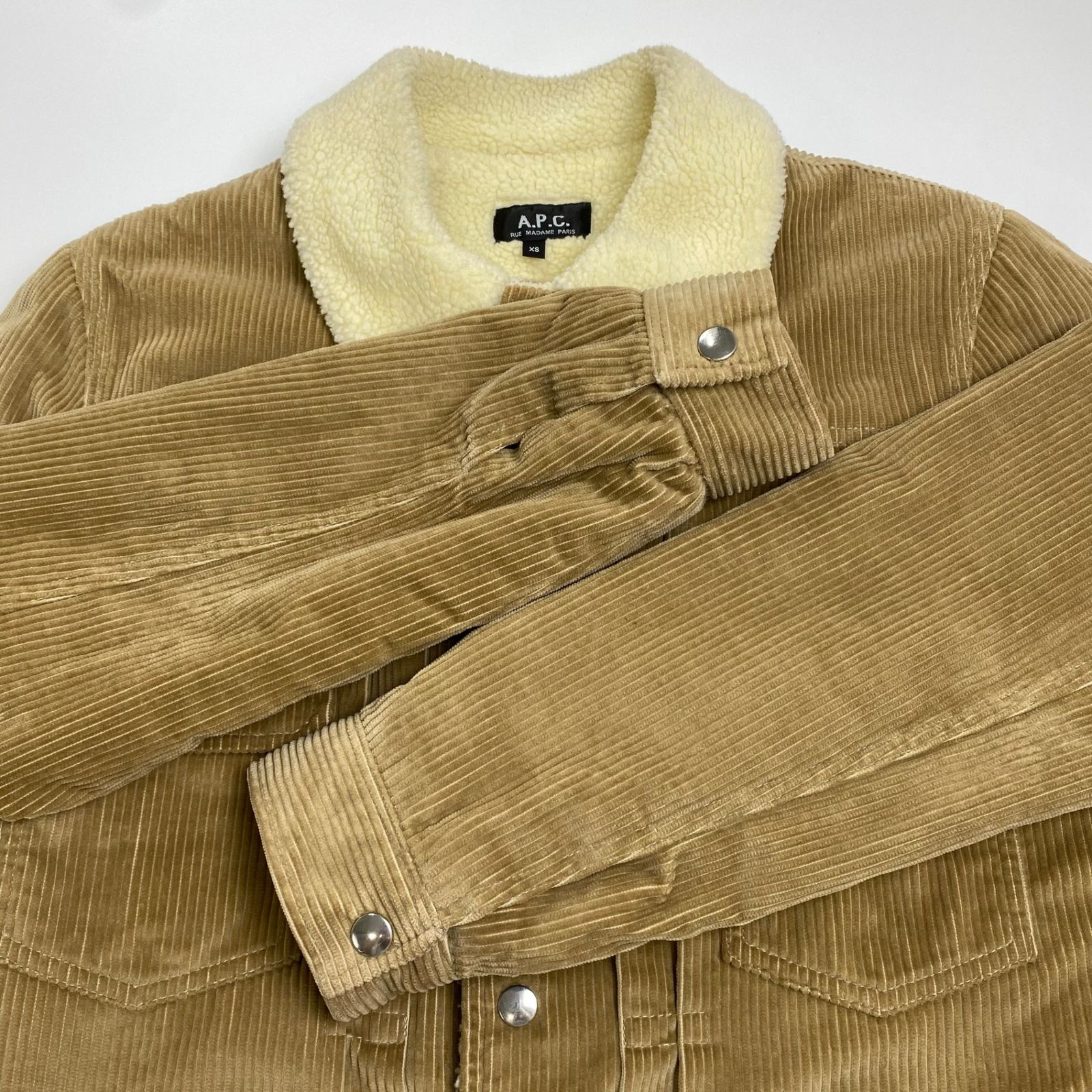 A.P.C. コーデュロイ ボア ジャケット / アーペーセー ランチジャケット A.P.C. コーデュロイ ボア ランチジャケット コート キャメル ブラウン