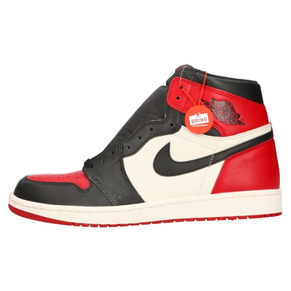 NIKE (ナイキ) AIR JORDAN 1 RETRO HIGH OG BRED TOE 555088-610 エアジョーダン1 ブレッドトゥ ハイカットスニーカー US10.5/28.5cm ブラック/レッド