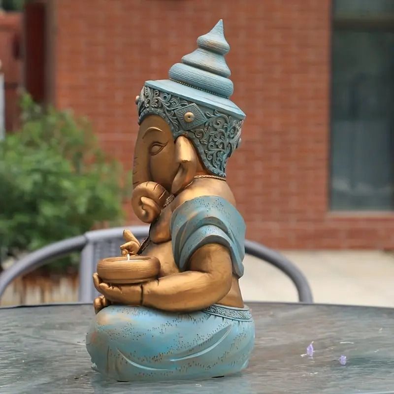 仏像 タイ インド象 座禅象 置物 おしゃれ 彫刻 工芸品 贈り物 ギフト