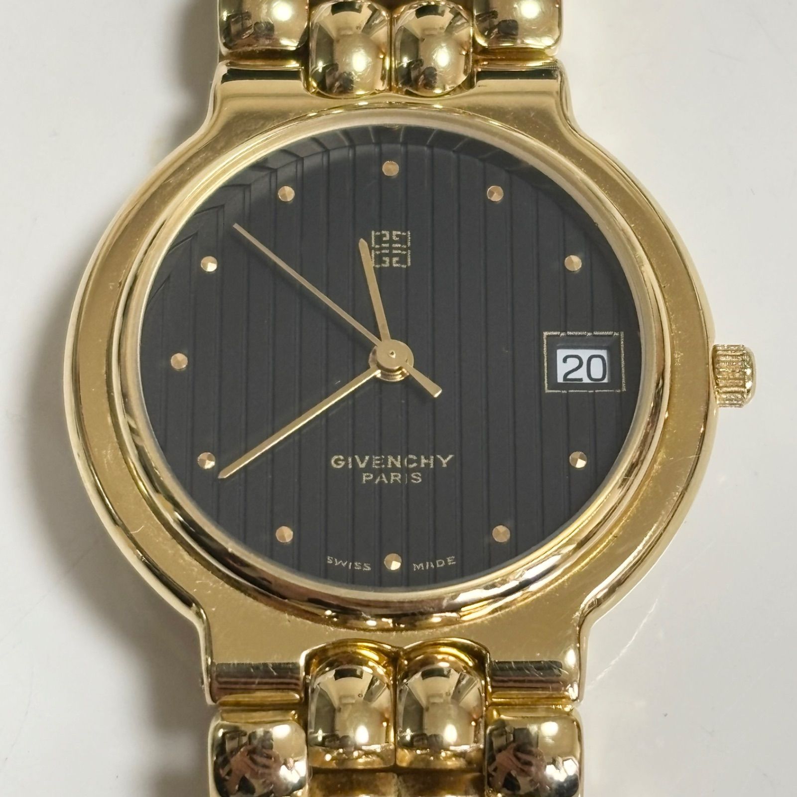 ◆超美品◎GIVENCHY　ゴールド　ストーン　腕時計 GIVENCHY ジバンシー 腕時計 ゴールド 電池新品稼働中 保証書