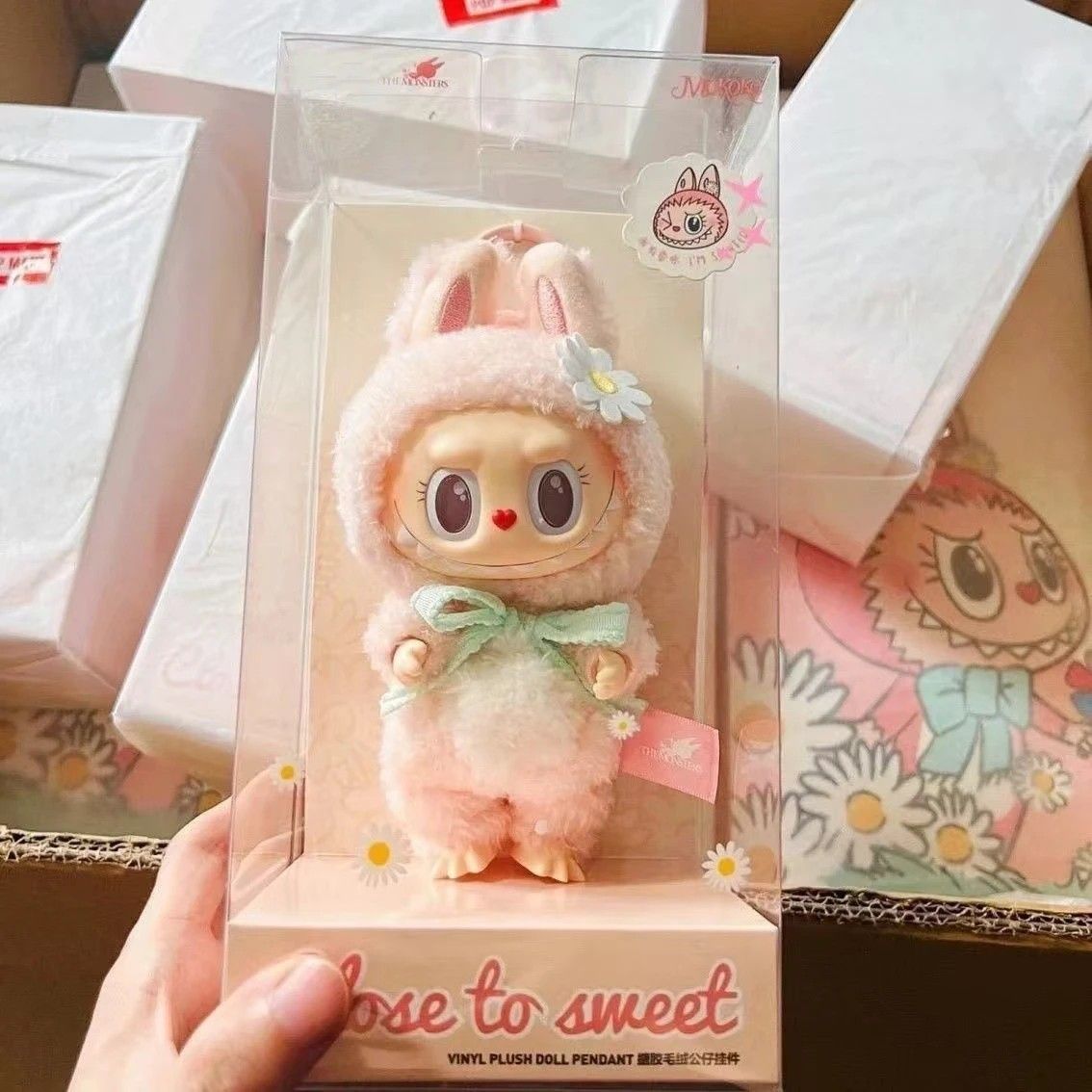 labubu ラブブ ぬいぐるみ Ver.3 ピンク 1/3スケール 約30cm