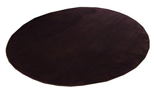 【新品・2営業日で発送】イケヒコ ラグ カーペット 円形 洗える 抗菌 防臭 無地 『ピオニー』 ブラウン 約185cm丸 （ホットカーペット対応）