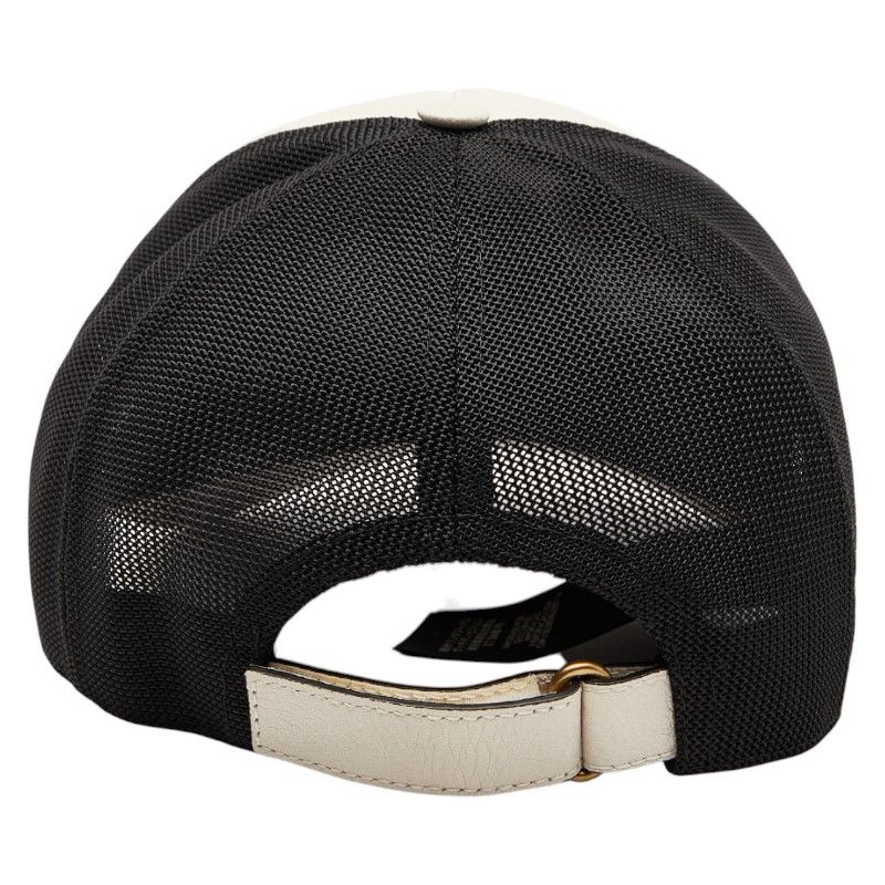 グッチ ロゴ キャップ ベースボールキャップ サイズ XL 60 cm 426887 アイボリー マルチ レザー ナイロン メンズ GUCCI 1-0237671