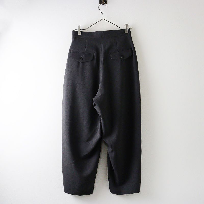 2025SS イエナ ラ ブクール IENA LA BOUCLE カーブボリュームパンツ 38｜チャコールグレー ボトムス 2400014608151