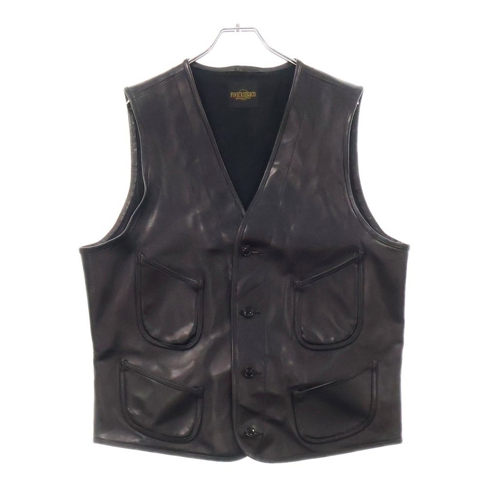 FINE CREEK LEATHERS (ファインクリークレザーズ) Jefferson ジェファーソン ホースハイド レザーベスト ジャケット ブラック