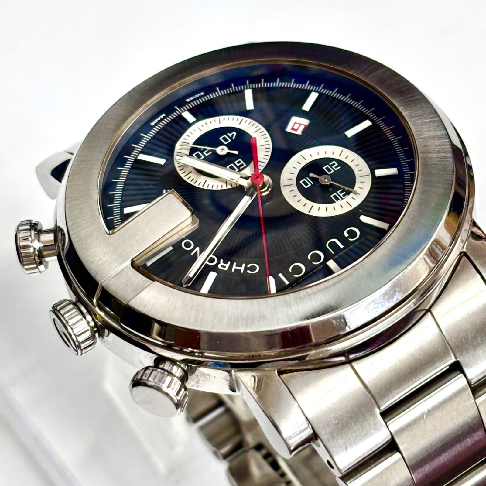 上美品⭐️GUCCI グッチ】 101M Chronograph モデル YA101309 クオーツ