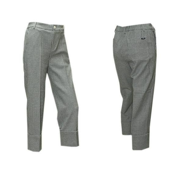 ムニタルプ MUNITALP レディース 秋冬 エアレット チェック ワイドストレートパンツ 005-73112