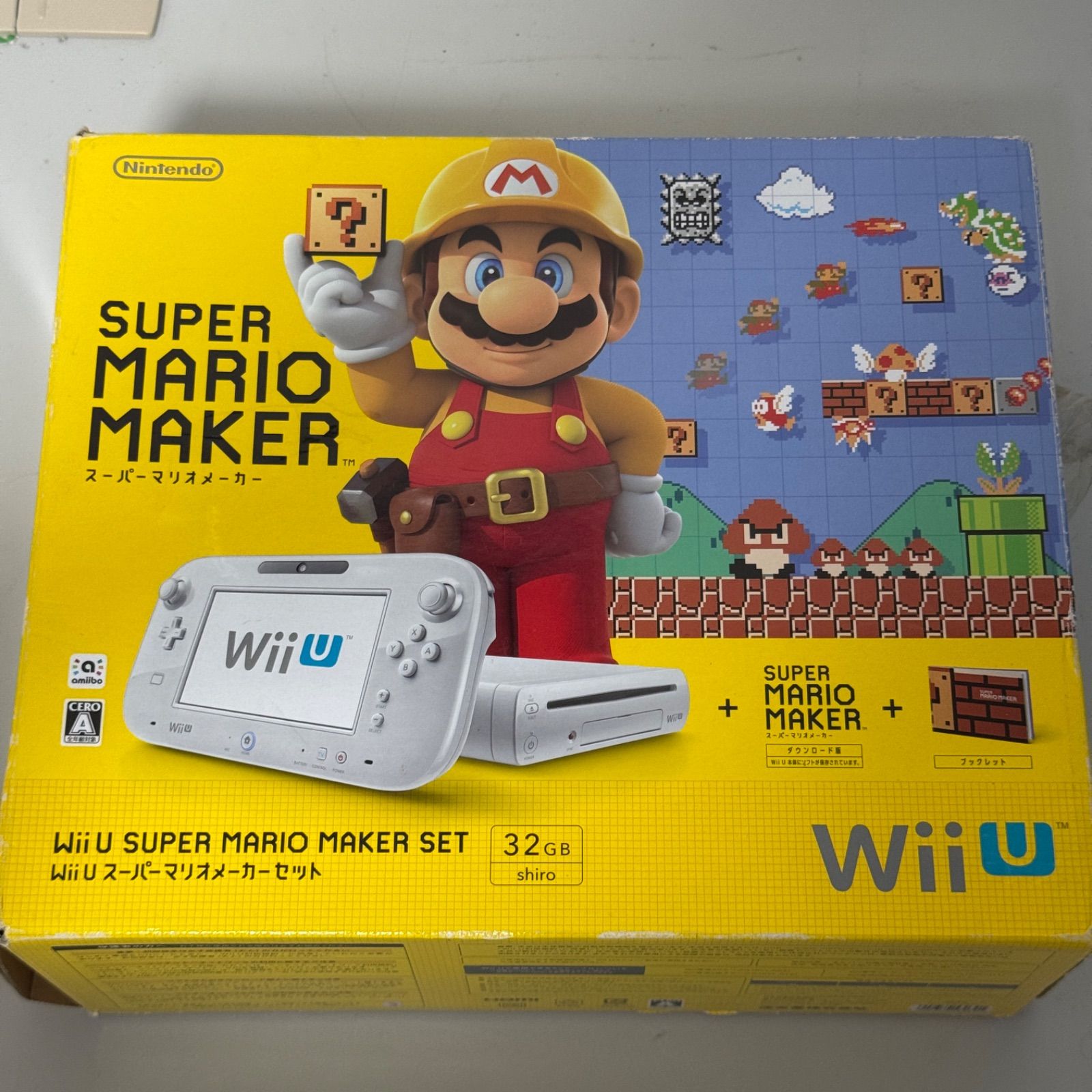 すぐ遊べます】WiiU スーパーマリオメーカーセット 32GB 白