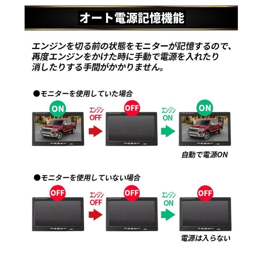 オンダッシュモニター 7インチ ヘッドレスト用枠付き２４V~１２Ｖ対応 バックカメラ連動 リモコン切替可能 解像度1024*600 液晶モニター  映像２系統 電源直結式