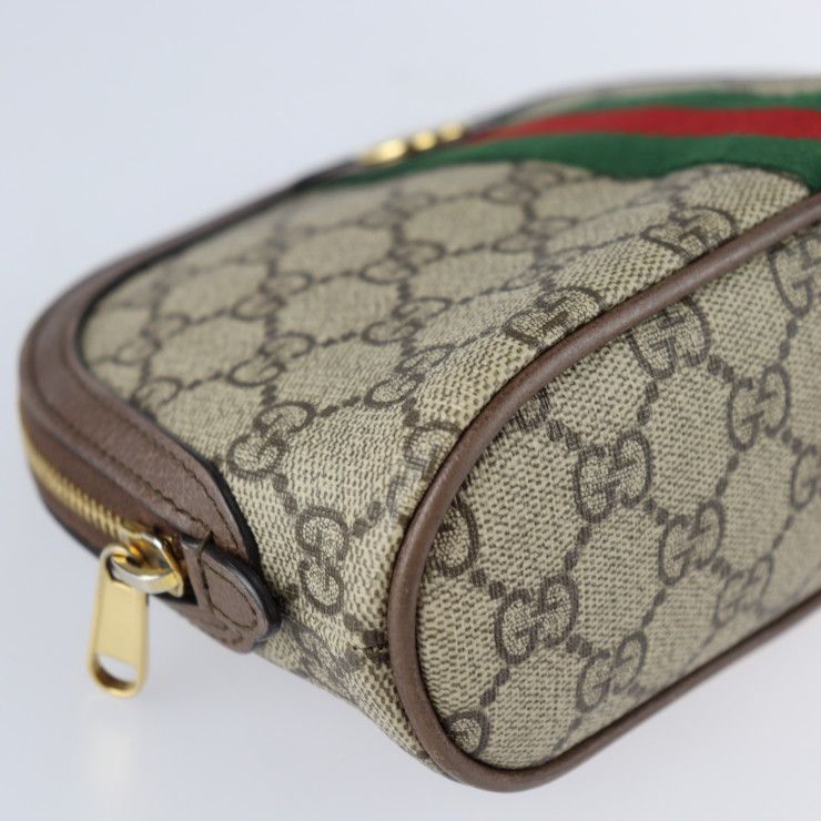 GUCCI グッチ ポーチ 625551 GGスプリームキャンバス レザー ベージュ