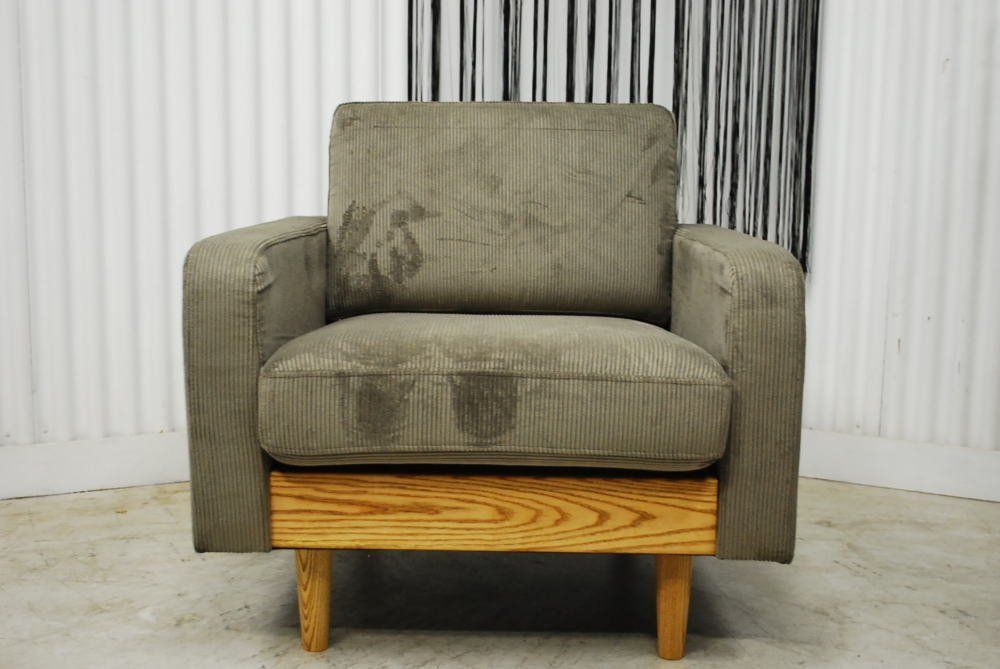 アウトレット 現品限り 一部 ナチュラルモダンインテリア コーデュロイ ファブリック 1P シングルソファー