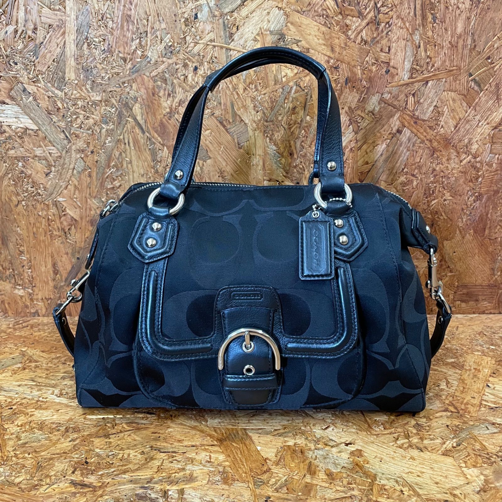 COACH ハンドバッグ ブラック G1373-F24741 コーチ モノグラム