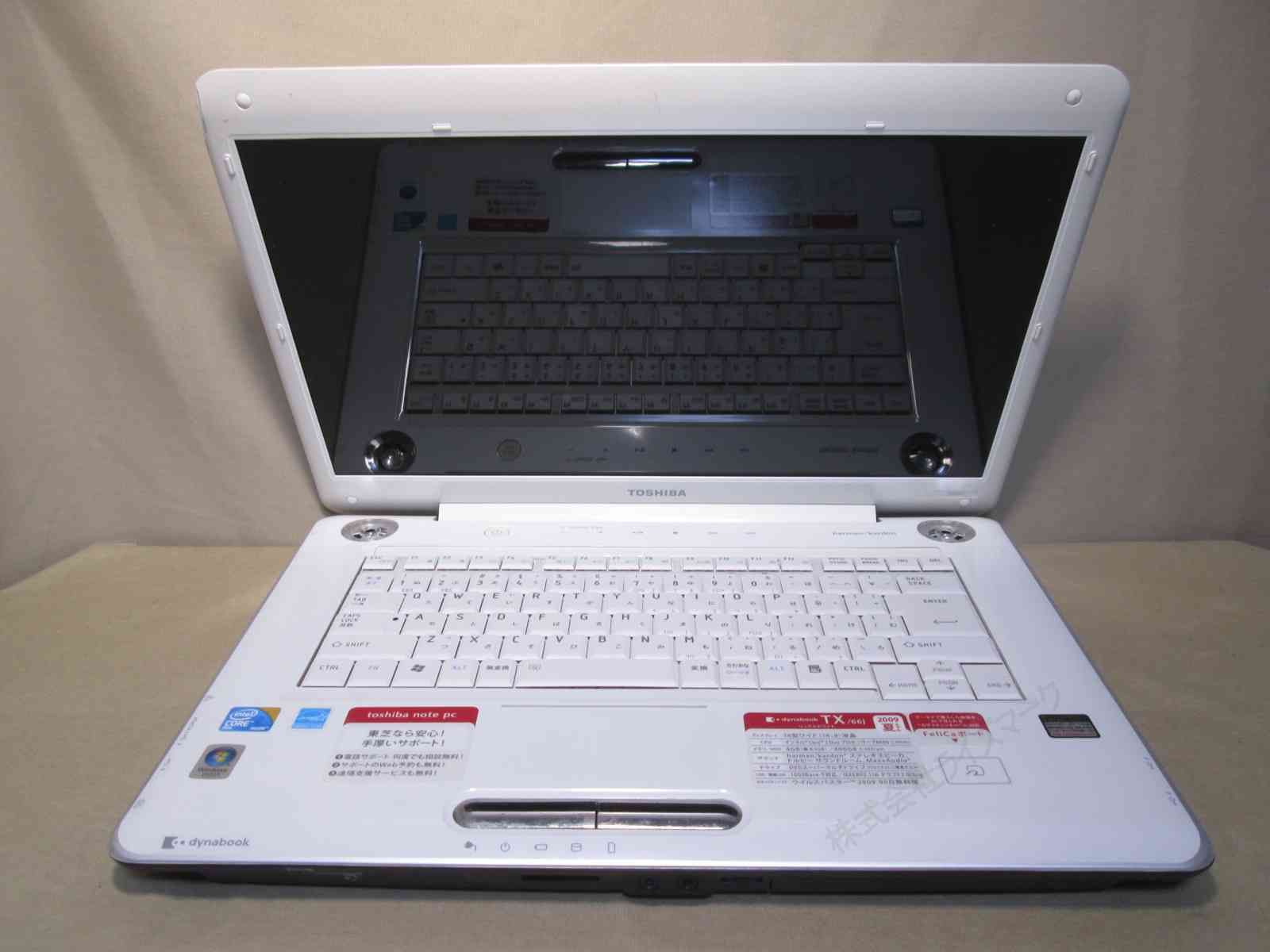 東芝 - 送料無料！保証付！高速SSD搭載！大画面16型！dynabook TX/66J2 東芝 dynabook TX/66J【Core 2 Duo】 【WindowsVista世代のPC
