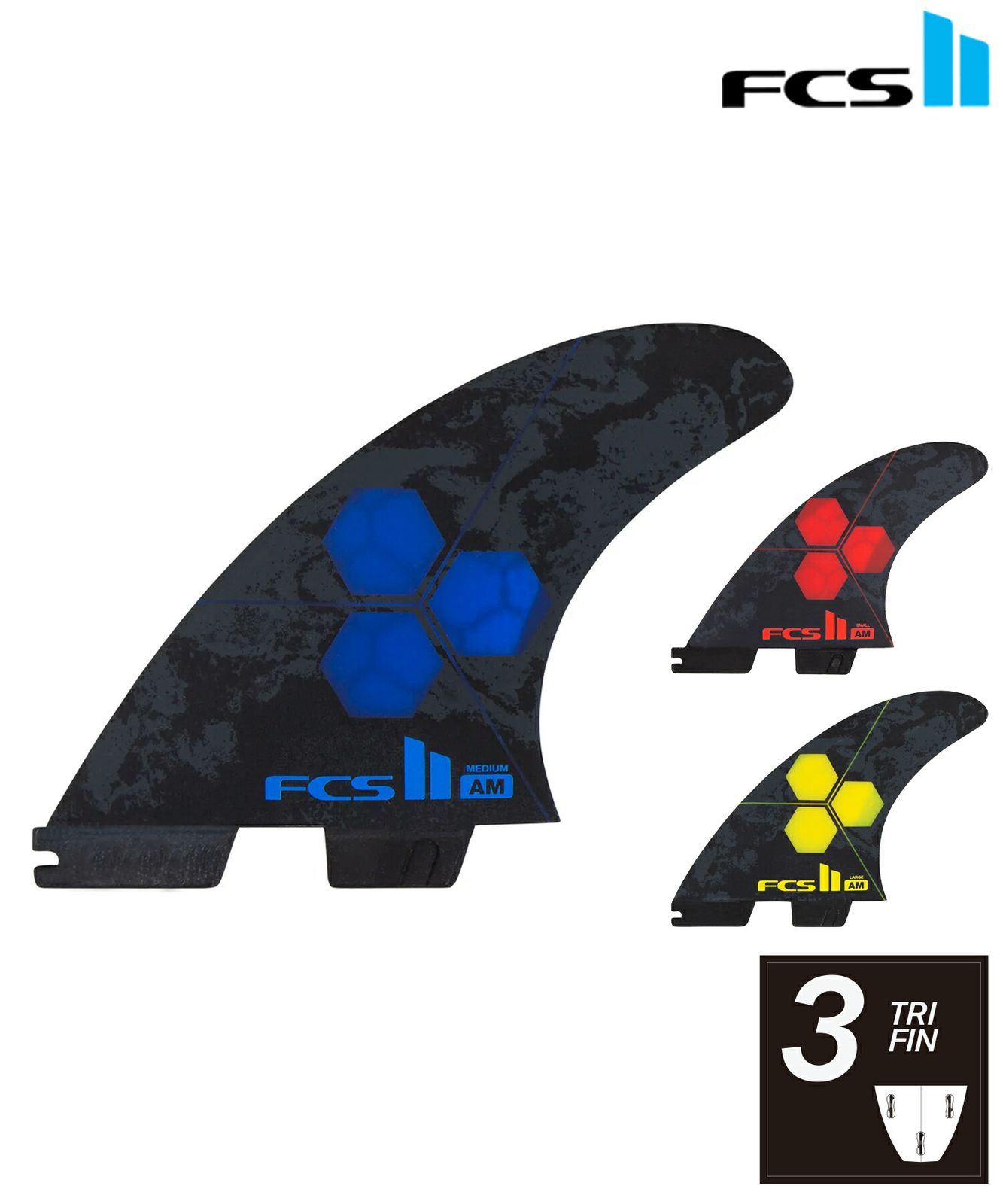 FCS2 FCS fin トライフィン AM PC アルメリック Mサイズ 青 FCS2 FCS fin トライフィン AM PC アルメリック Mサイズ 青 FCS 25