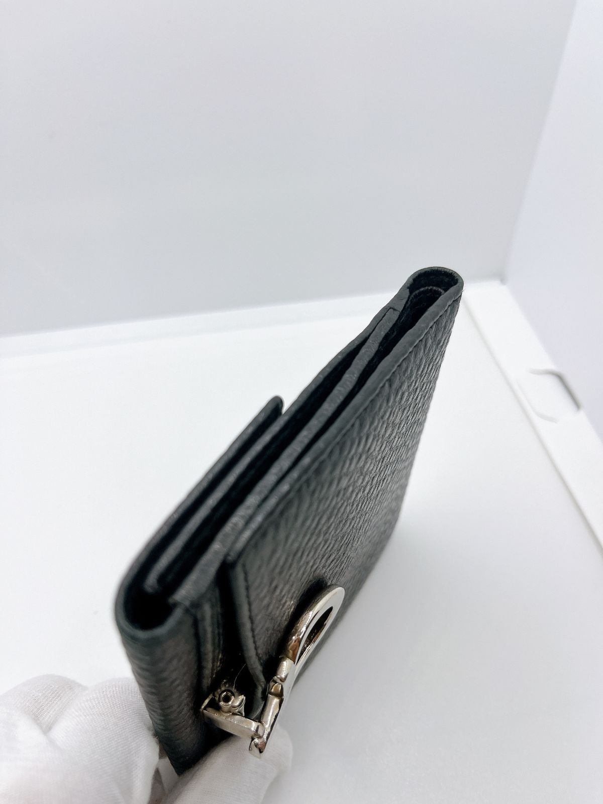 Ferragamo 黒 レザー 二つ折り財布 Salvatore Ferragamo/サルヴァトーレ フェラガモ 2つ折り財布