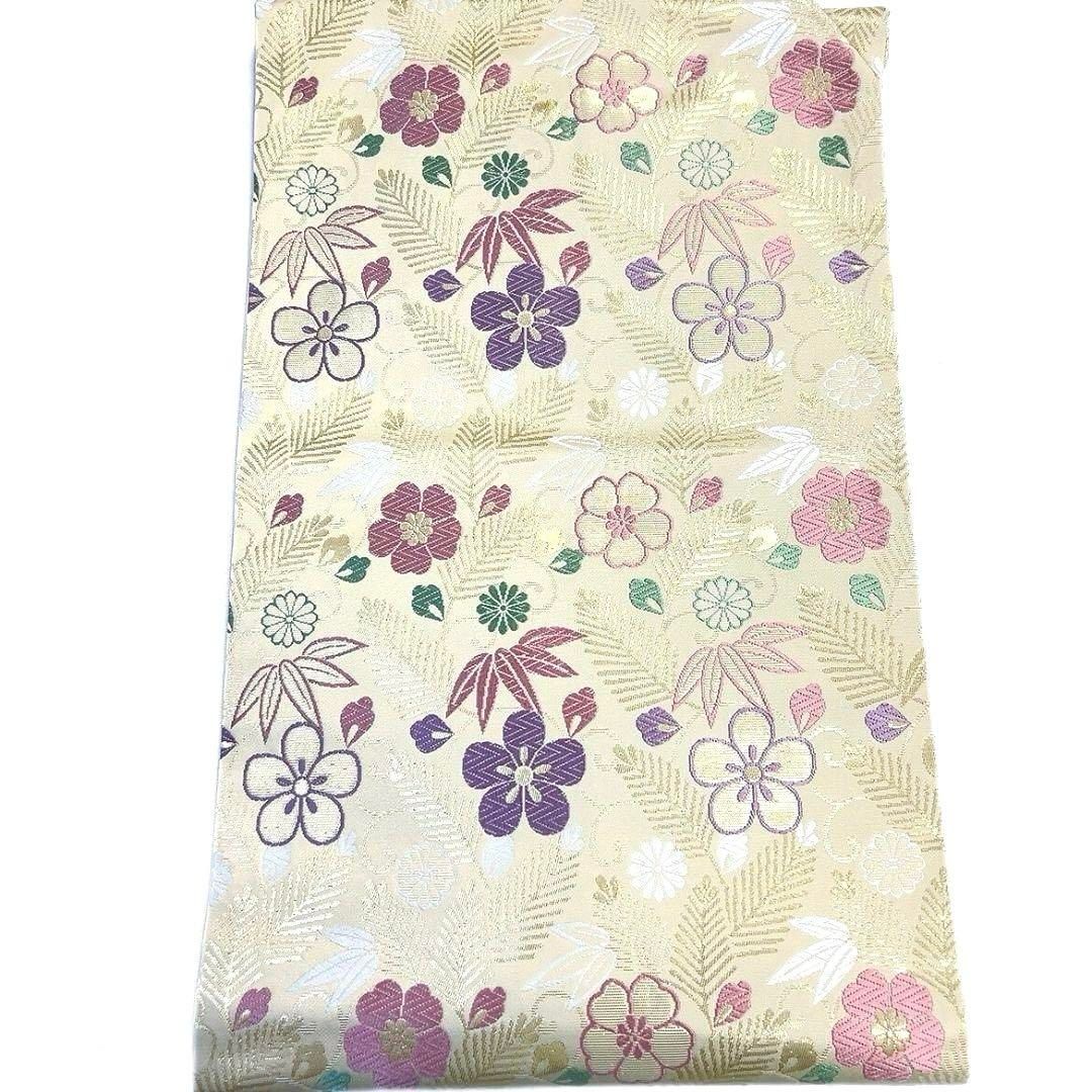 名古屋帯 唐織 松竹梅 菊花模様 金糸 着物 093a u - メルカリ