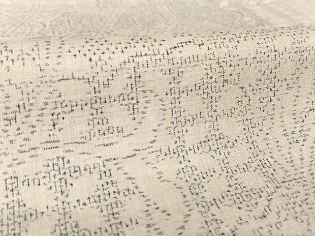 平和屋着物○本場結城紬 重要無形文化財 色無地 黄櫨染色 奥庄