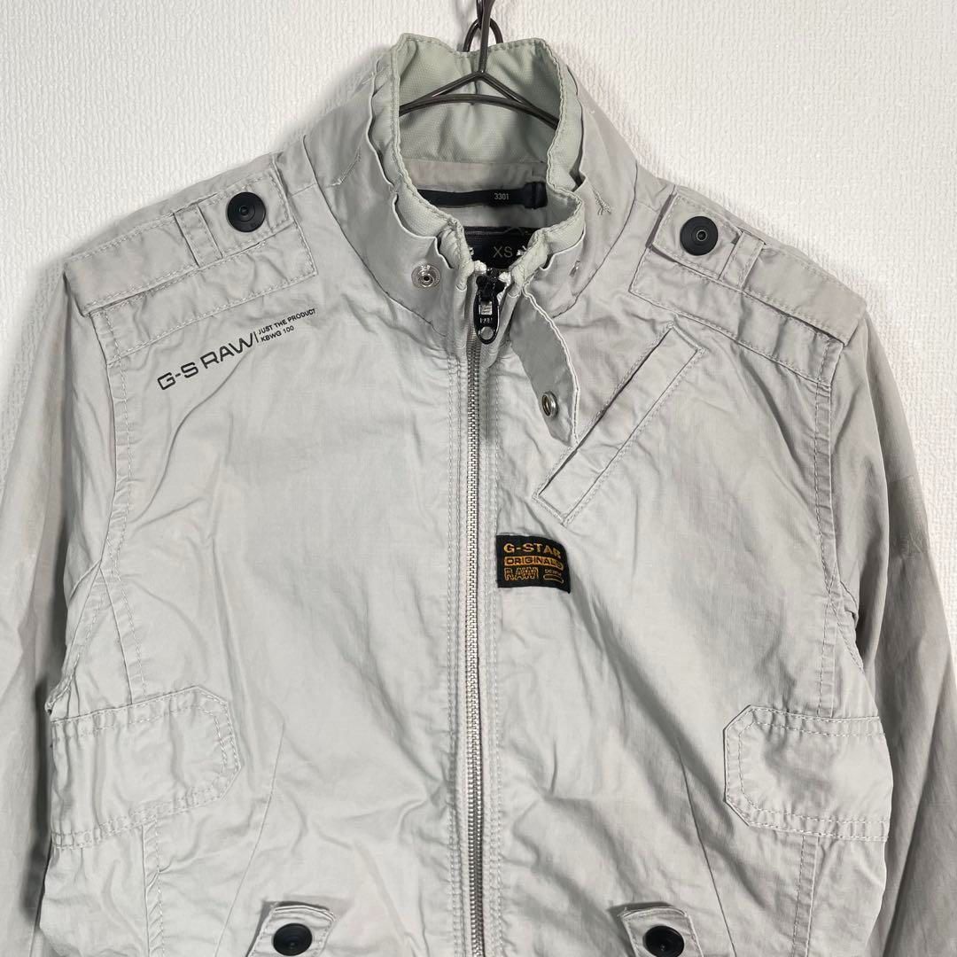 00s G-STAR RAW DENIM tech 異素材 ジップブルゾン ライダース