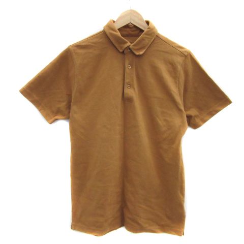 グローバルワーク GLOBAL WORK ポロシャツ 半袖 ポロカラー 無地 鹿の子 XL キャメル /YS31