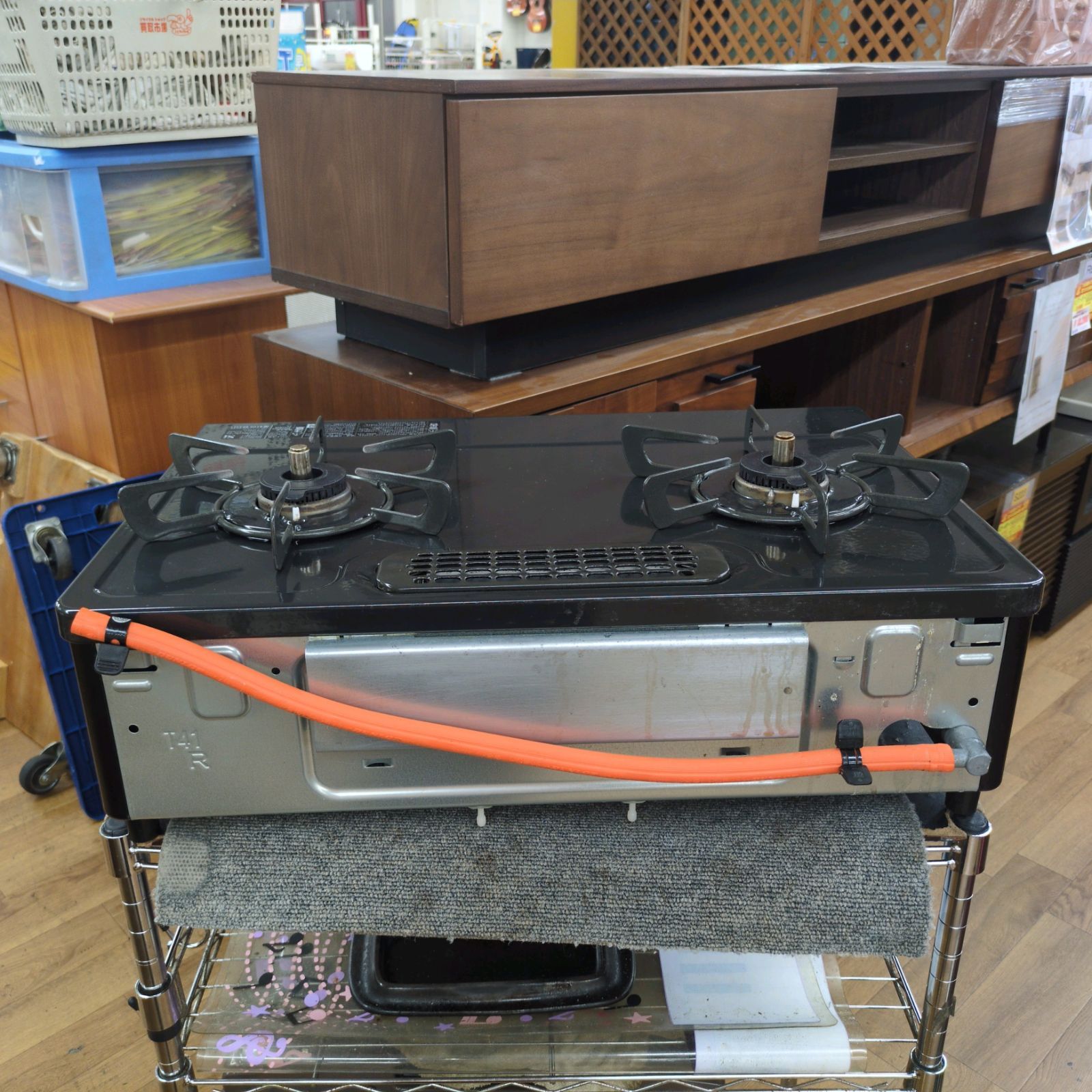 J204 グリル内使用感 2020年製 Rinnai LPガスコンロ 水無し片面焼きグリル WWW_KANDAIZUMI_COM