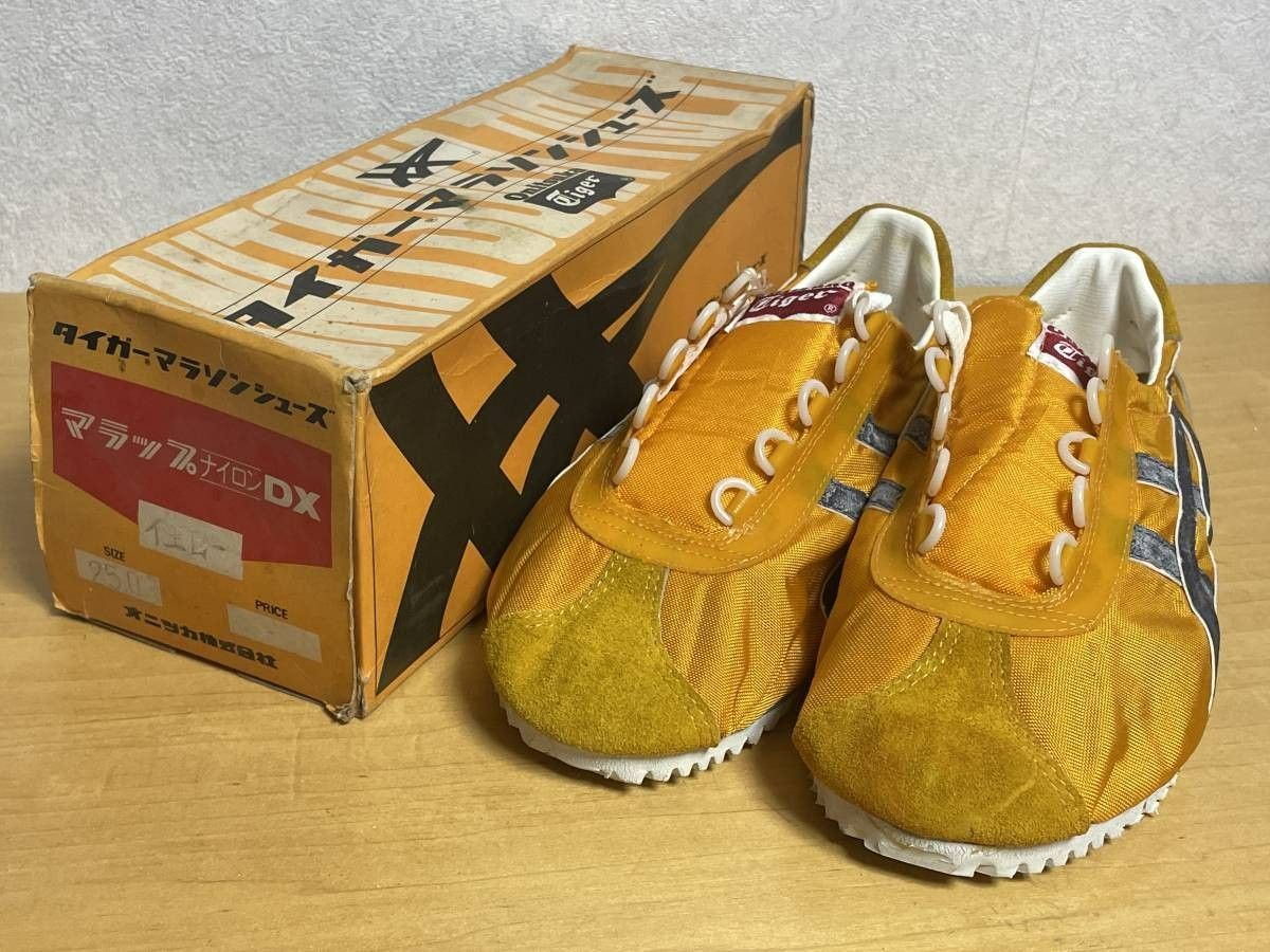 41 未使用品 60s 70s Onitsuka Tiger オニツカタイガー マラソンシューズ マラップ ナイロン DX イエロー スニーカー  25cm デッド - メルカリ