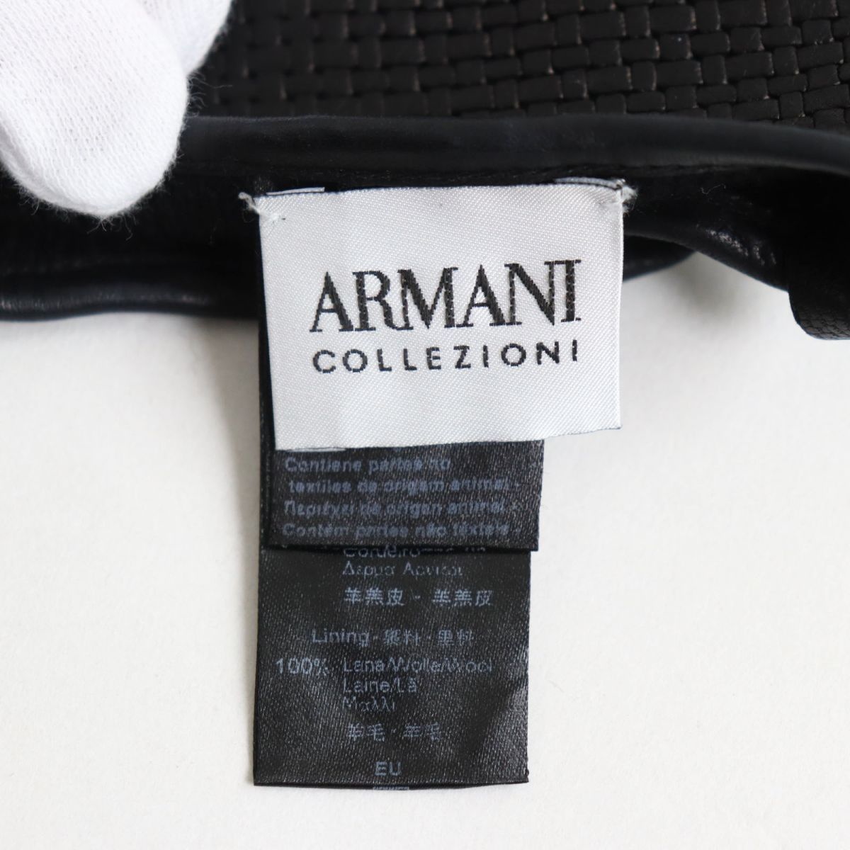 美品●ARMANI COLLEZIONI アルマーニコレツィオーニ ラムレザー 裏地ウール100% 手袋/グローブ ブラック L イタリア製 メンズ 美品●ARMANI COLLEZIONI アルマーニコレツィオーニ ラムレザー 裏地ウール100% 手袋/グローブ ブラック L イタリア製 メンズ