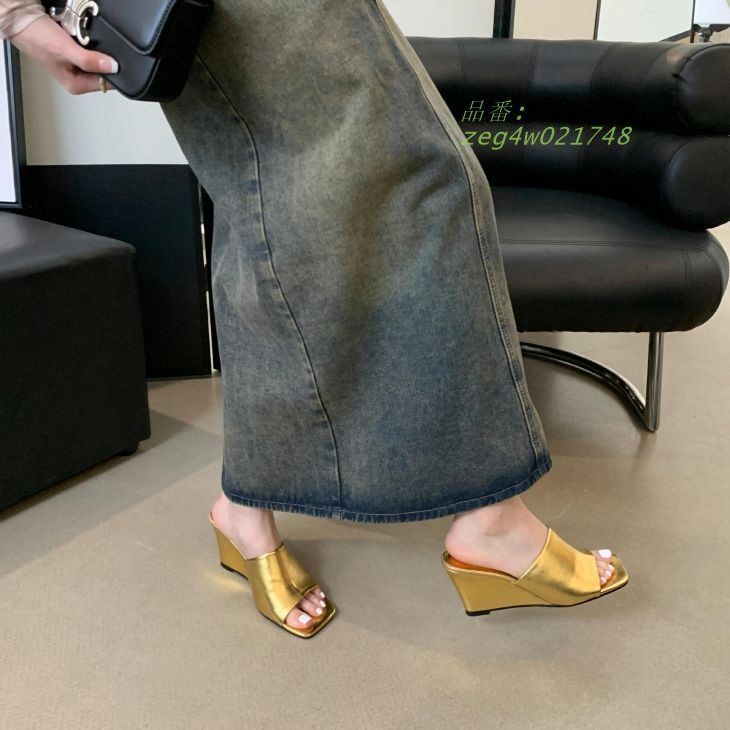 サンダル ウェッジソール 厚底 スクエアトゥ キレイめ 脚長効果 美脚 サンダル ウェッジソール 厚底 スクエアトゥ キレイめ 脚長効果 送料