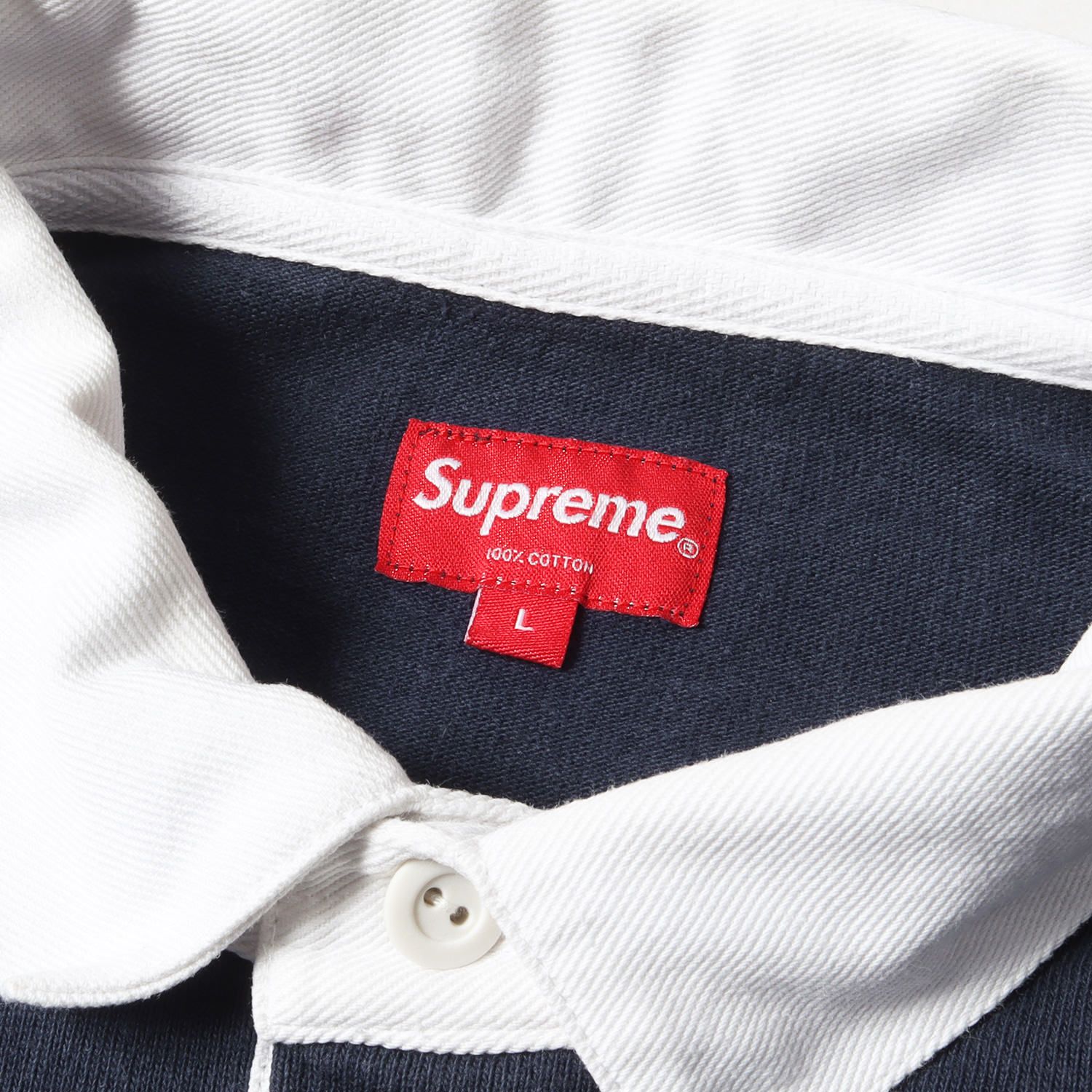 Supreme シュプリーム ラガーシャツ サイズ:L ボックスロゴ パッチ