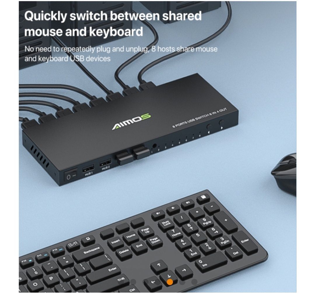 ★AIMOS AM-KM804 USB8入力4出力スイッチ - メルカリ