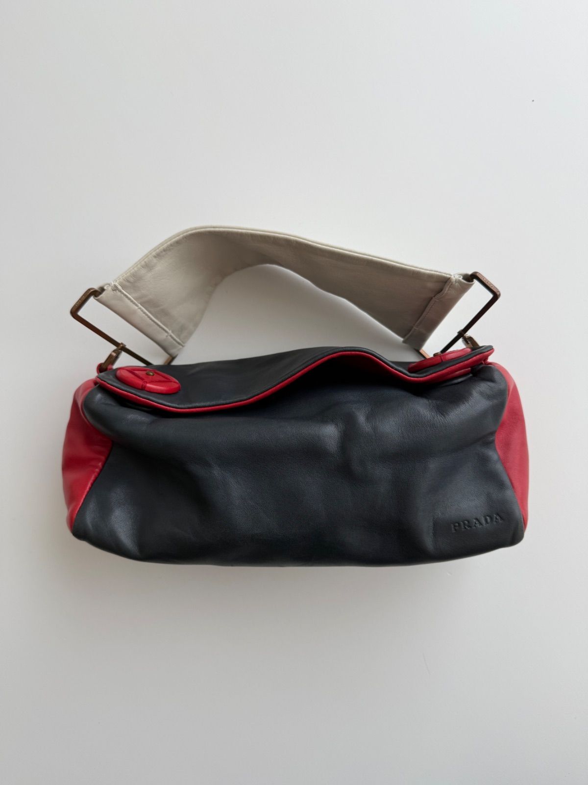 SS2001 PRADA DOCKING HAND BAG プラダ レザーハンドル レザー ハンドバッグ ドッキング アーカイブ archive バッグ prada