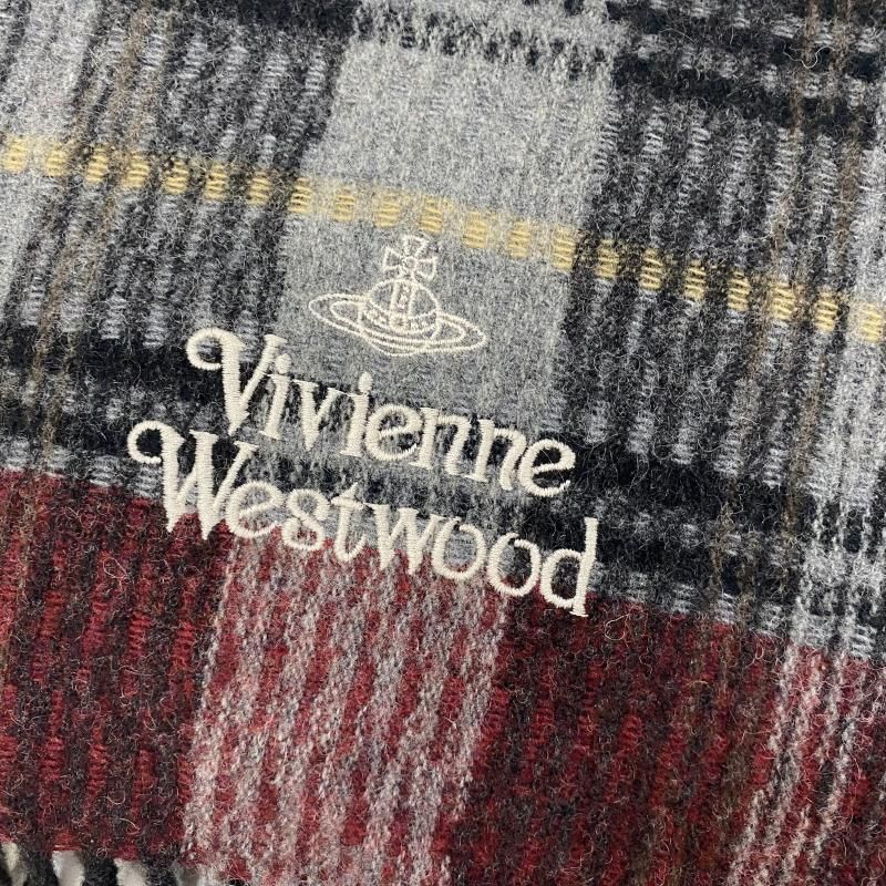 【美品】Vivienne Westwood マフラー チェック柄 フリンジ付き Amazon | [ヴィヴィアン ウエストウッド] Vivienne Westwood