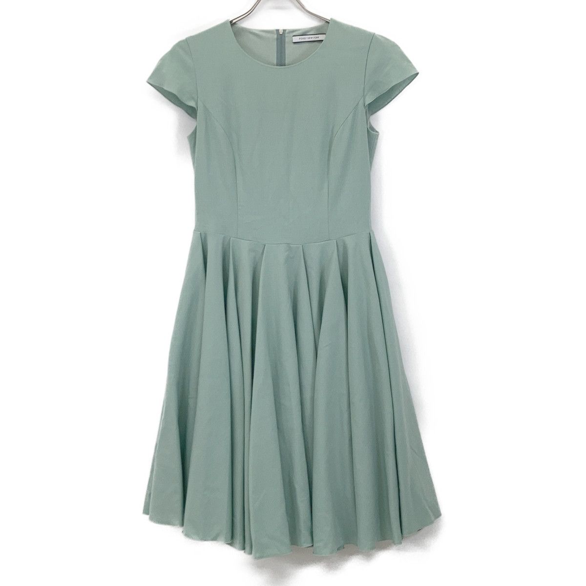 FOXEY NEW YORK フォクシーニューヨーク ﾐﾝﾄ ﾎﾟﾘｴｽﾃﾙ×ﾚｰﾖﾝ ﾄﾞﾚｽﾜﾝﾋﾟｰｽ 38