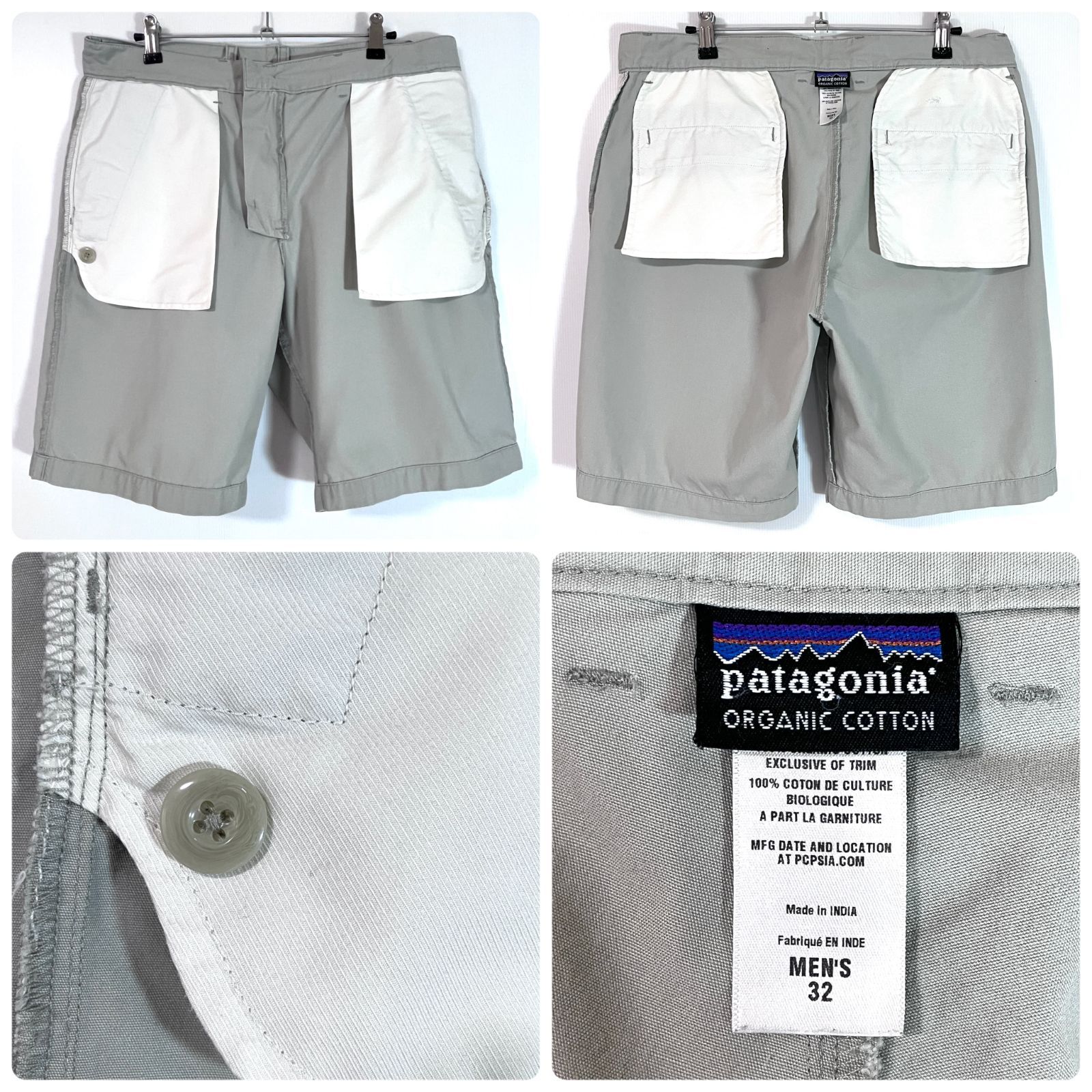 Patagonia パタゴニア MEN'S 32 実寸W34 ライトベージュ オーガニック