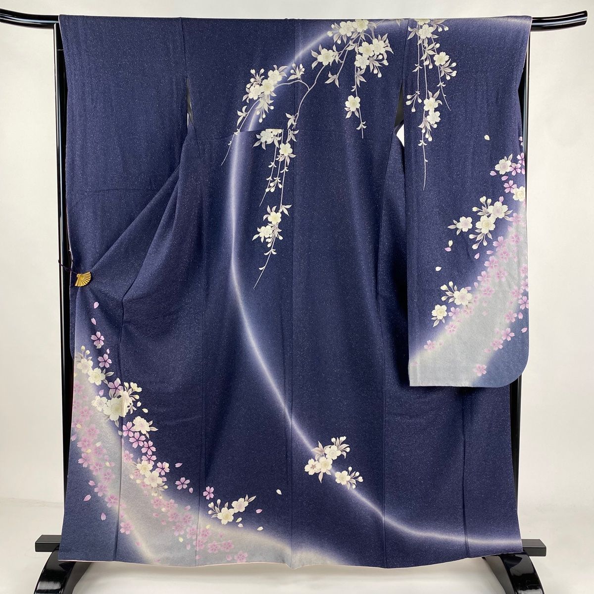 平和屋着物○豪華振袖 総絞り 渡橋草花文 暈し染め 金銀彩 鈴乃屋扱い