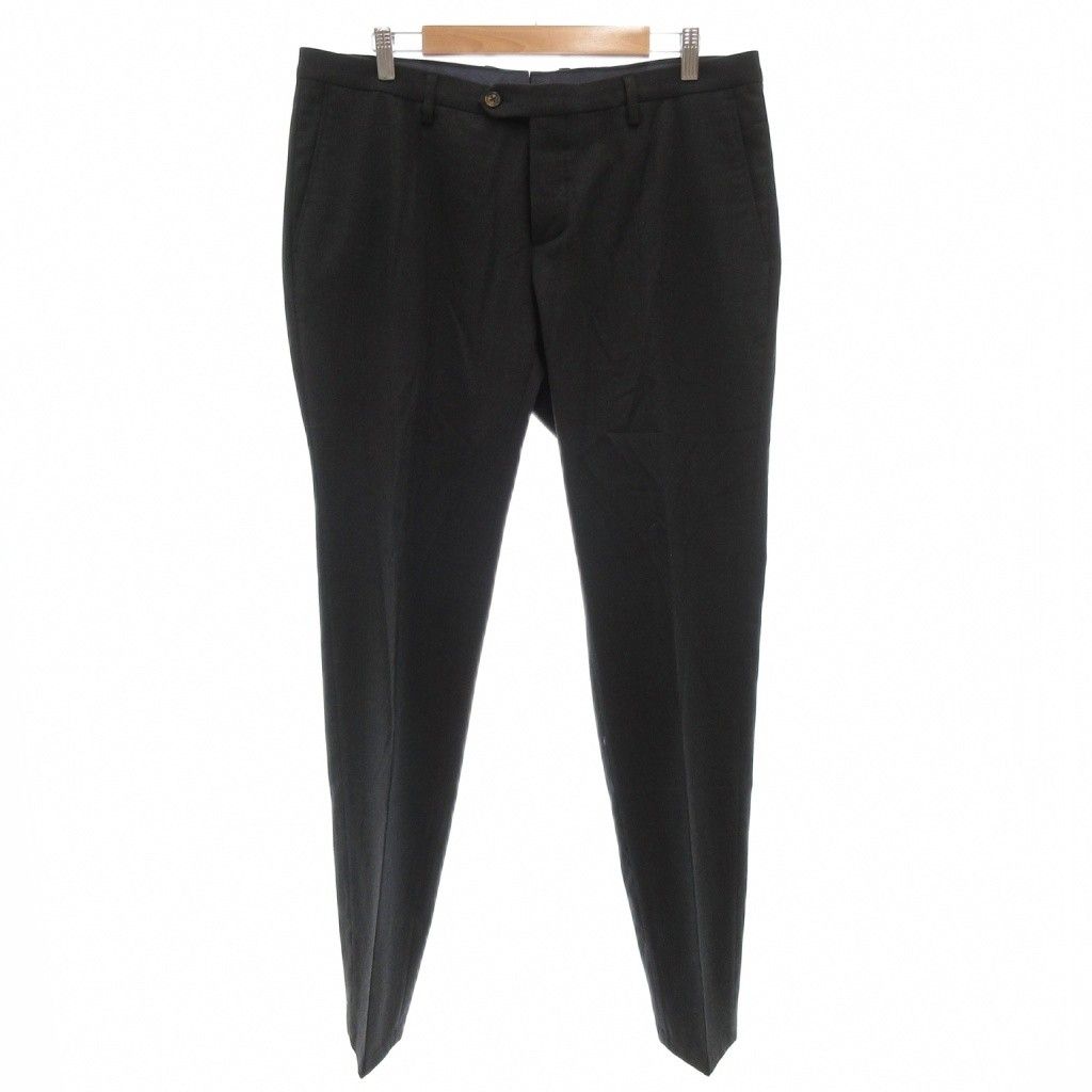 ビー エイブル BE ABLE パンツ スラックス テーパード センタープレス ボタンフライ イタリア製 38 紺 ネイビー GV GY18