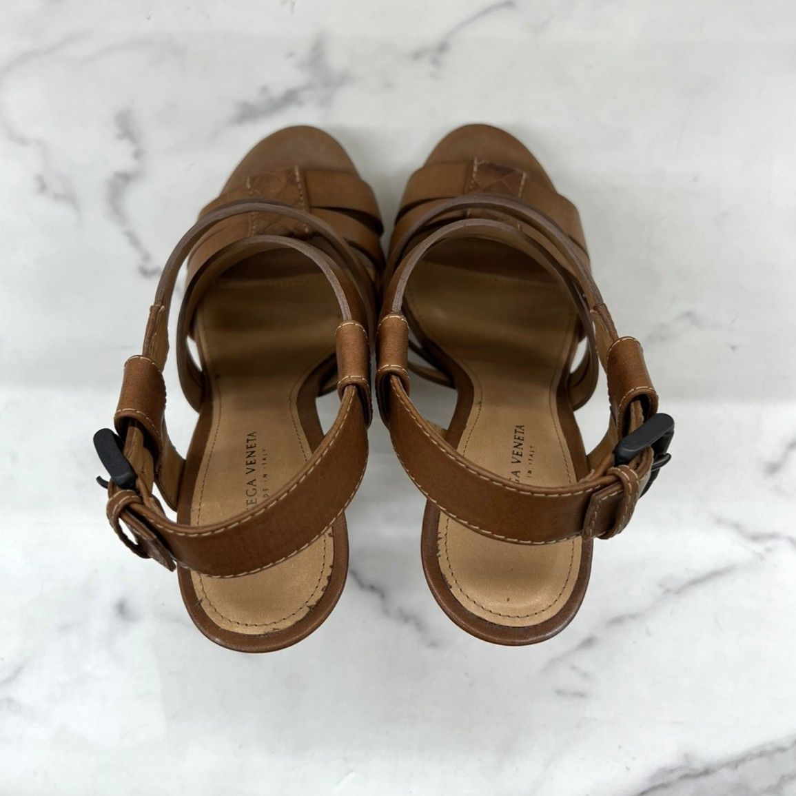 ウエッジソールサンダル レザー