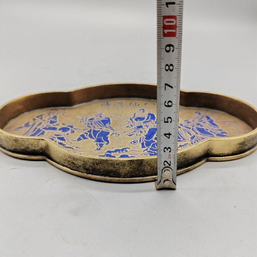 銅製 八仙過海盆 茶盤 乾泡台 茶道具 装飾品 現代工芸品 美術品 置物 銅製 八仙過海盆 茶盤 乾泡台 茶道具 装飾品 現代工芸品 美術品 置物