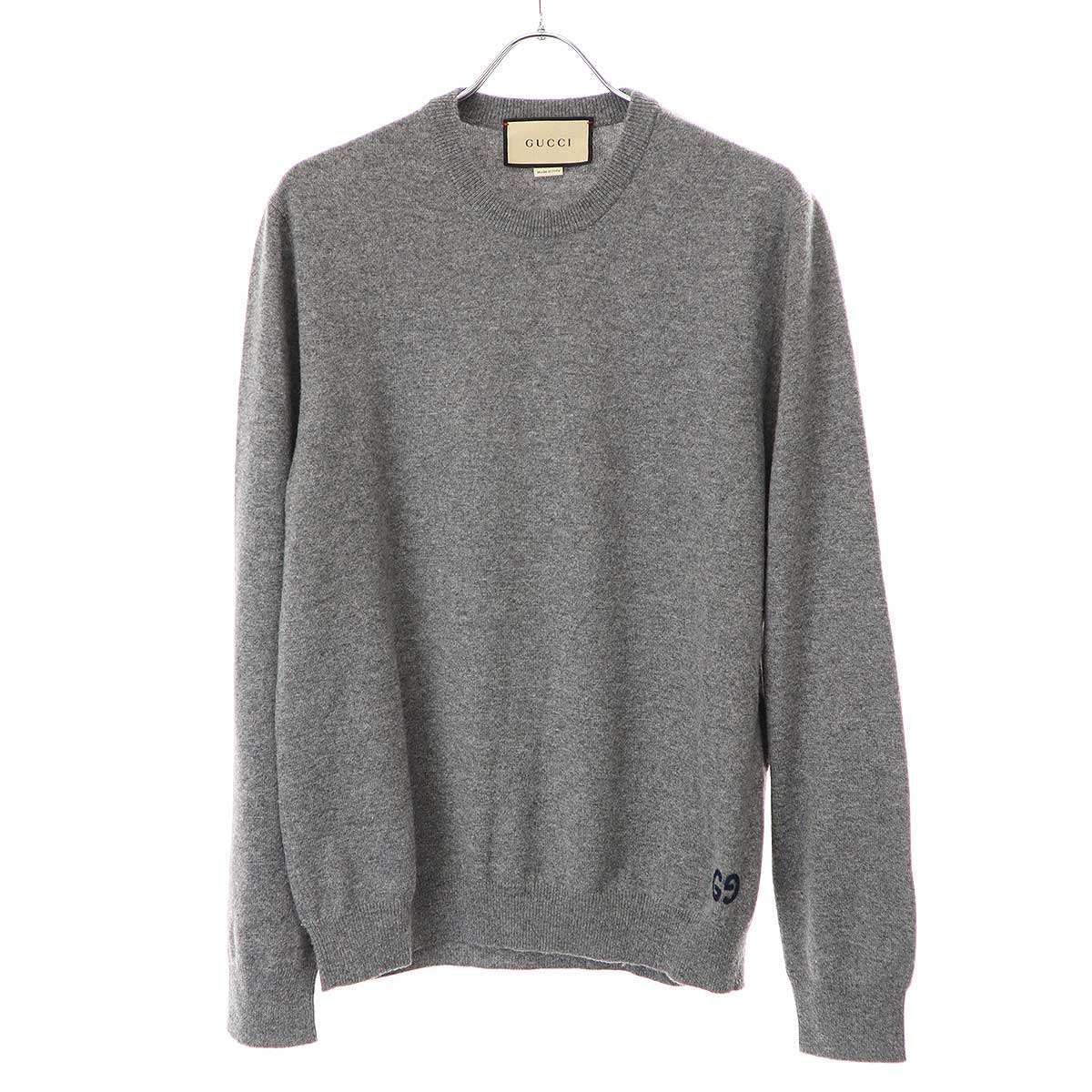 GUCCI グッチ カシミヤロゴニットセーター グレー L 642794 XKBRM GUCCI グッチ カシミヤロゴニットセーター グレー L 642794 XKBRM
