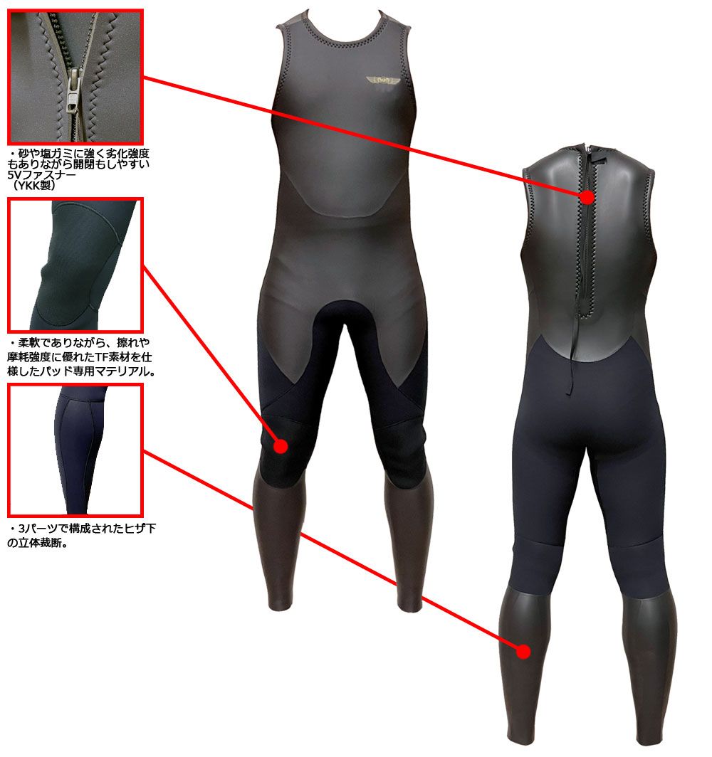 25 RASH JB バックジップ フルスーツ 3.5 ラバー RASHラッシュ