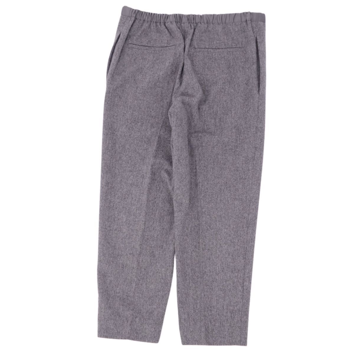 Jil Sanderグレー メルトンウールスラックス イージーパンツ　Mサイズ スーパーセール 目玉商品 Jil Sanderグレー M イージーパンツ